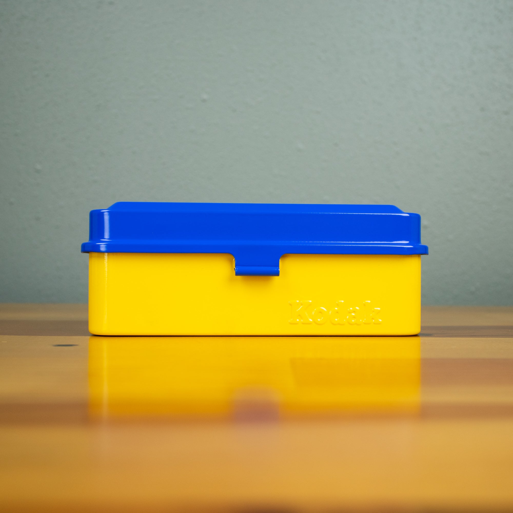 Kodak Steel 120/135 Film Case (Blue Lid/Yellow Body)