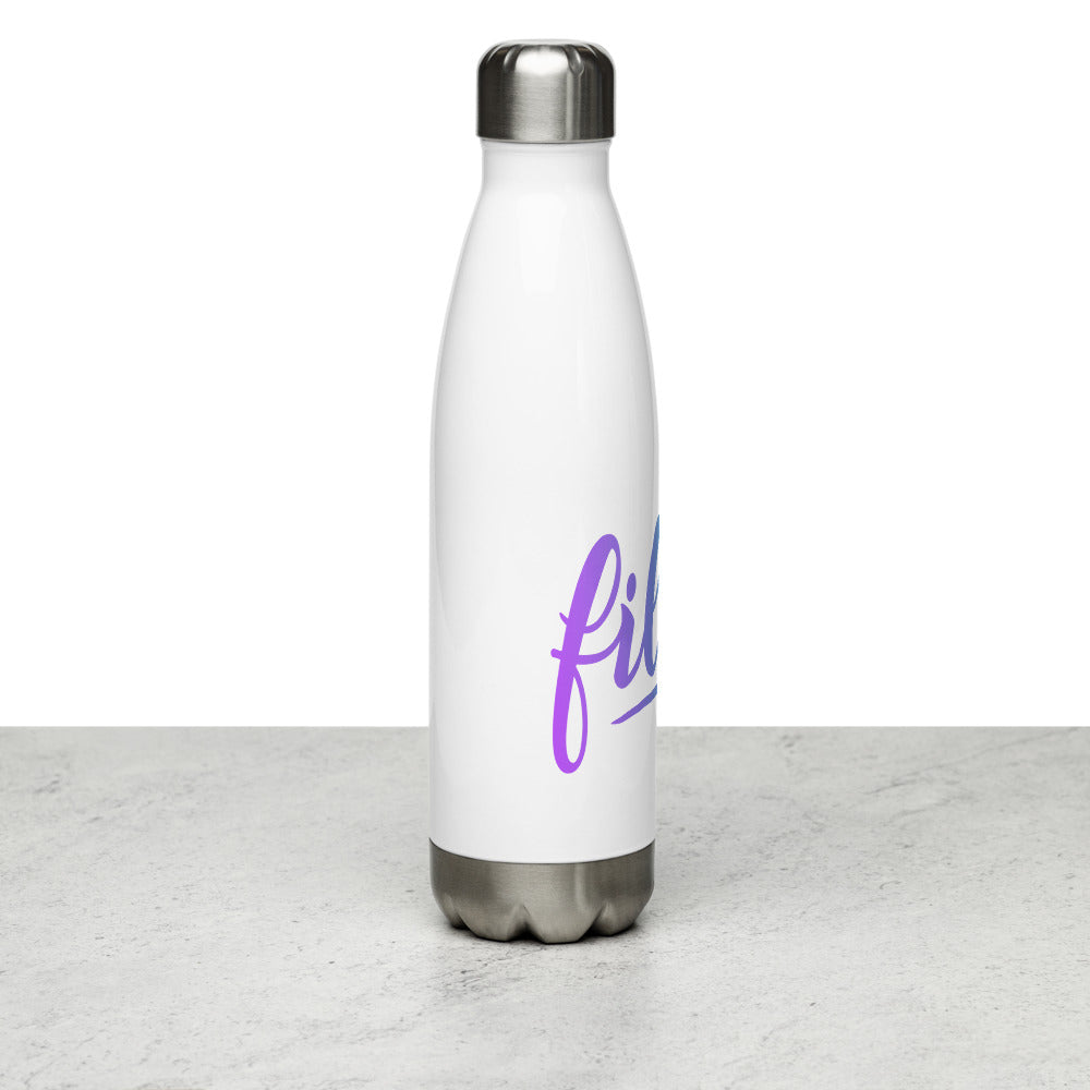Shoot Film Color Cursive Stainless Steel Water Bottle